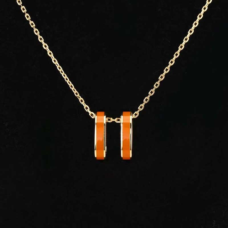 New High Quality Luxury Designer Design Gold Silver Rose Women's Pendant Necklace-image-783773700