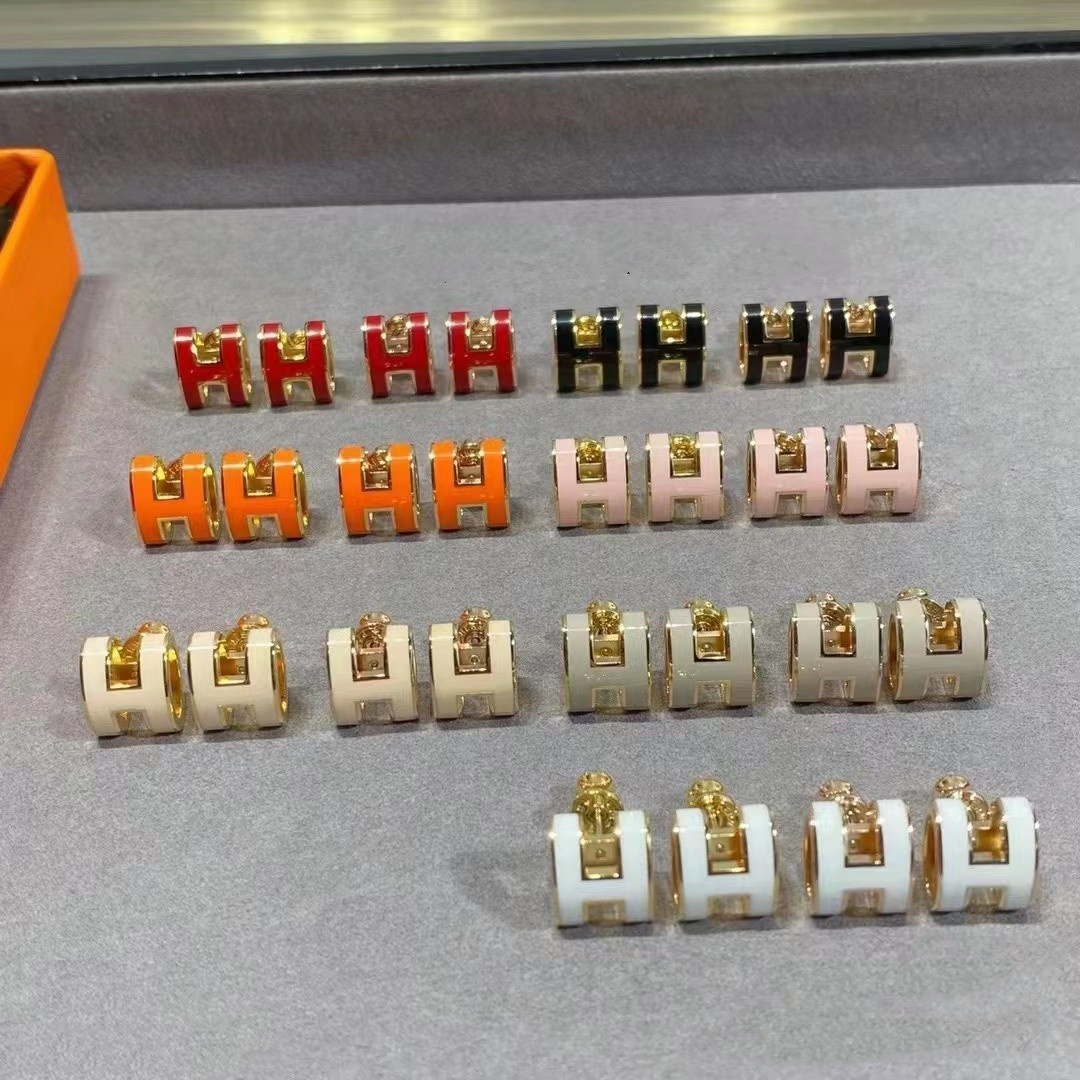 Designer Earring Stud Woman H-letter Brand High Quality Fashion Woman's Earrings Gold Plated Party Wedding Stud Luxury Jewelry