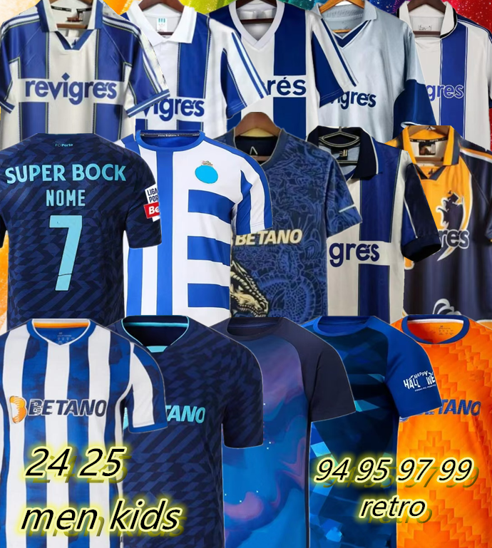 94 95 97 99 Retro 24 25 FC Portoes Soccer Jerseys 2024 2025 Camisa Special Titulos Futebol Clube Luis Diaz Matheus Mehdi Maillots de Foot Mena Me