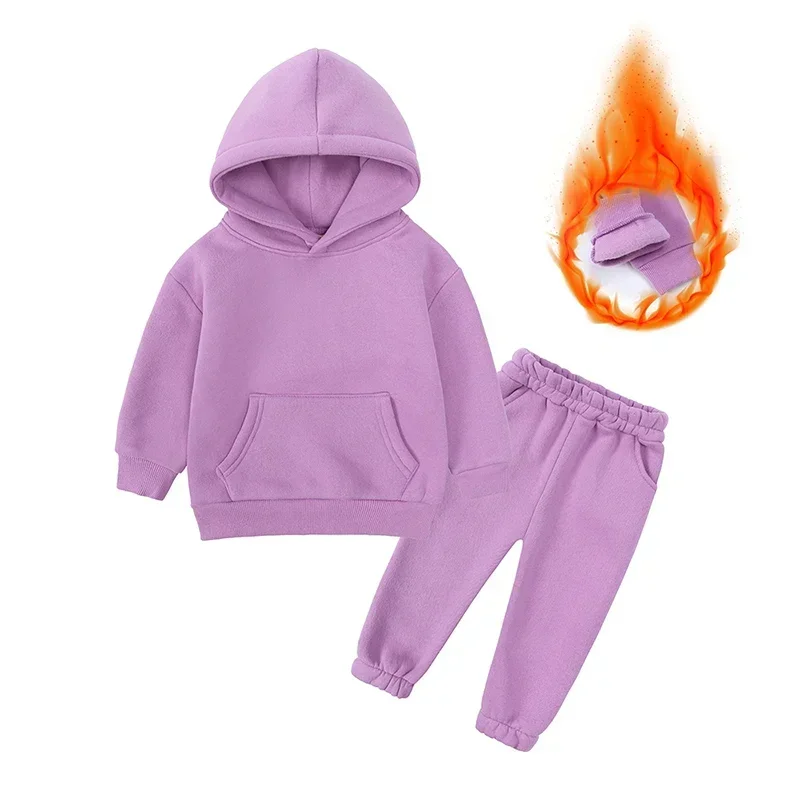 w47 Comfortable Youthhood Fleece Sleepwear Combo Soft Hoodie & Pajama Pants for Teenagers-image-1039806920