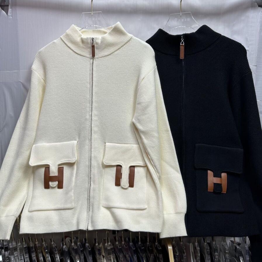 New desinger Women's high collar zipper slim fit sweaters knitted zipper joker jumpers long sleeves TOP jacket sweaters for female