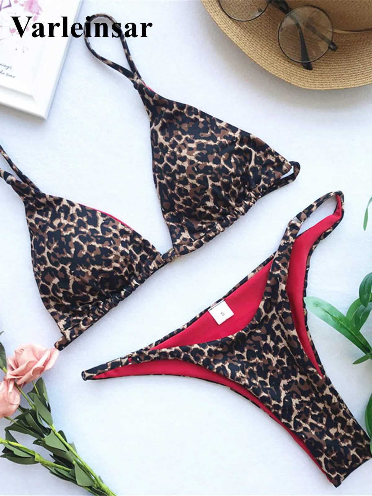 Women's Swimwear XS - L Sexy Leopard Brazilian Bikini Swimsuit Female Swimwear Women Two-pieces Bikini set Bather Bathing Suit Swim Wear V11-image-1039752219