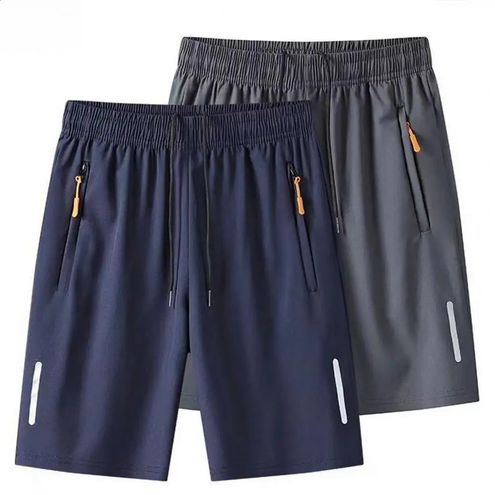 Mens Plus Size Summer Ice Silk Cool Short Pants Fashion Male Thin Loose Quickdry Shorts Sweatpants Casual Sport Stretch 241224Z