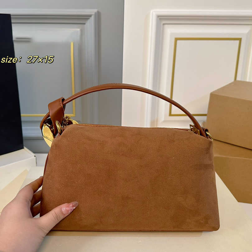 vintage Suede Leather Designer Shoulder High Quality Luxurys Underarm Bags Fashion Autumn Winter Hobo Sling Famous Clutches Purses Hand 240613