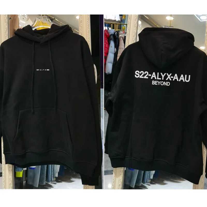 Men's Hoodies Sweatshirts Winter and Autumn Warm Flce 1017 ALYX 9SM Mens Hoodie Womens High Quality Sportswear Strtwea ALYX Pullover with La