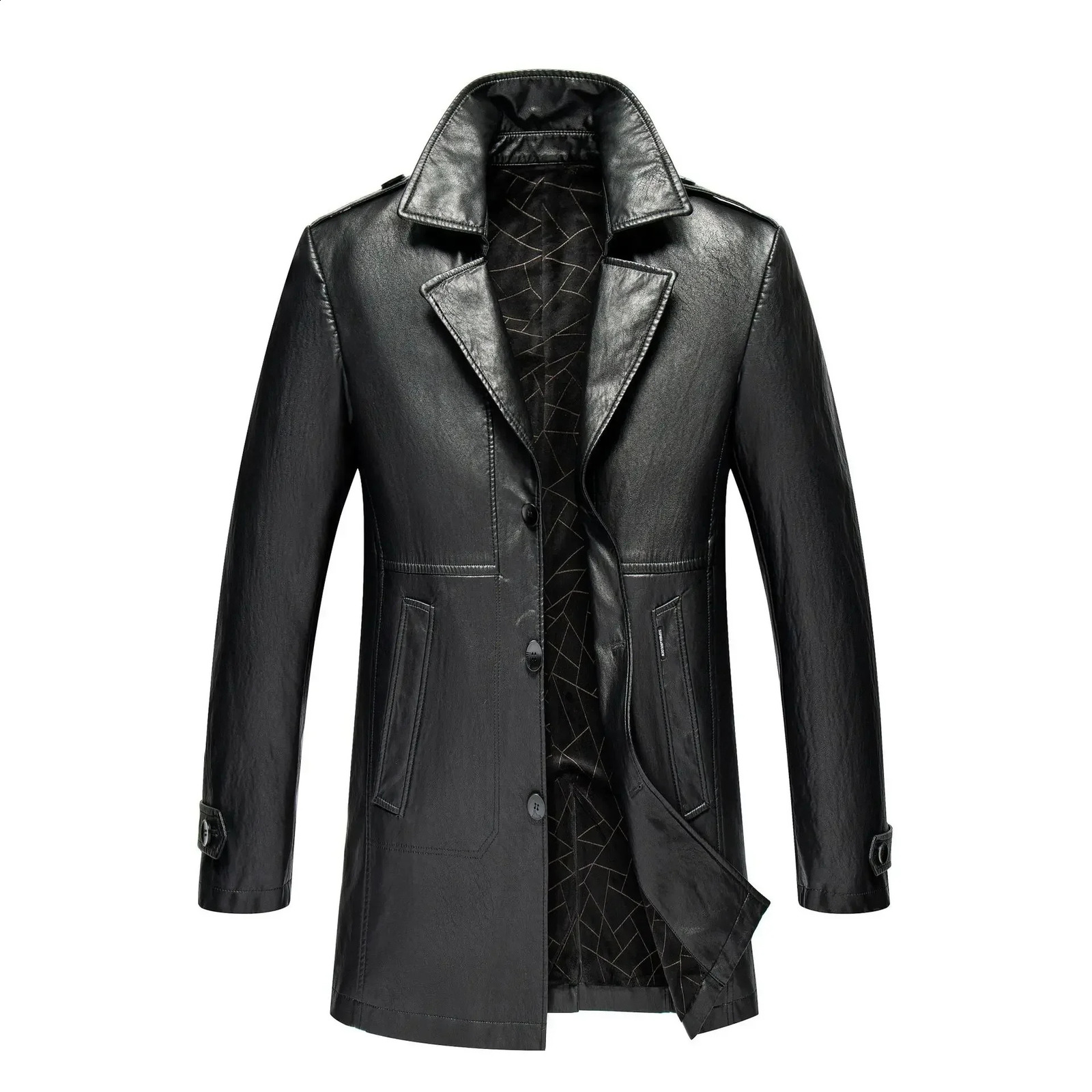 2023 Genuine Leather Coat Mens Mid Length Windbreaker Sheepskin Youth Autumn and Winter 241230Z