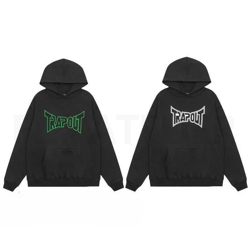 Sweats à capuche masculins Sweats Kim Krueger Trapout rétro Slogan imprimé Hoodie Mens Automne / Winter Sweatshirt H241230