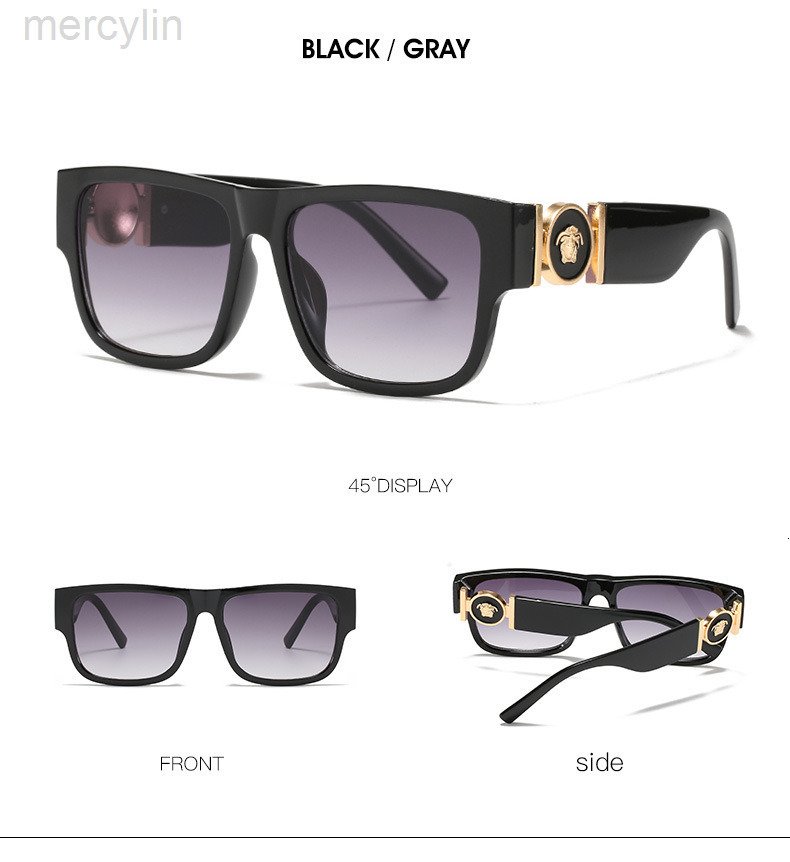 Designer Medussa Classic Square Shades Fashion Sunglasses For Men Trend Head Sunglasses Versatile Sunglasses Sun Glasses 222