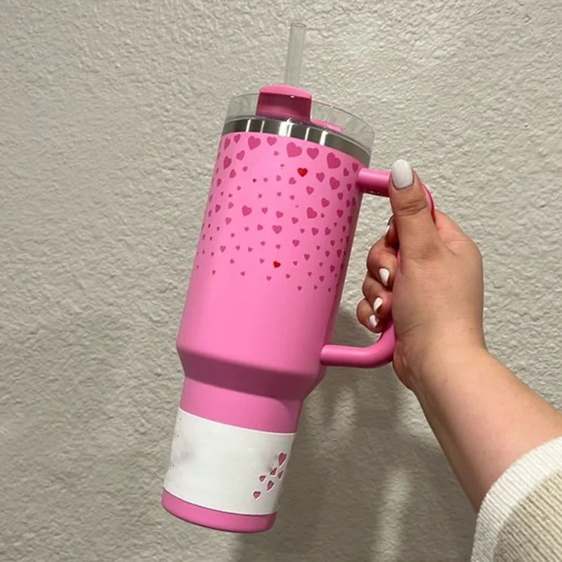US 40oz 14oz 20oz Tumblers With Bow Cap LOVE SHACK FANCY Cups Christmas Limited Mug Ruby Sweet Hearts X Target Exclusive Red Valentine Gift-image-726148237