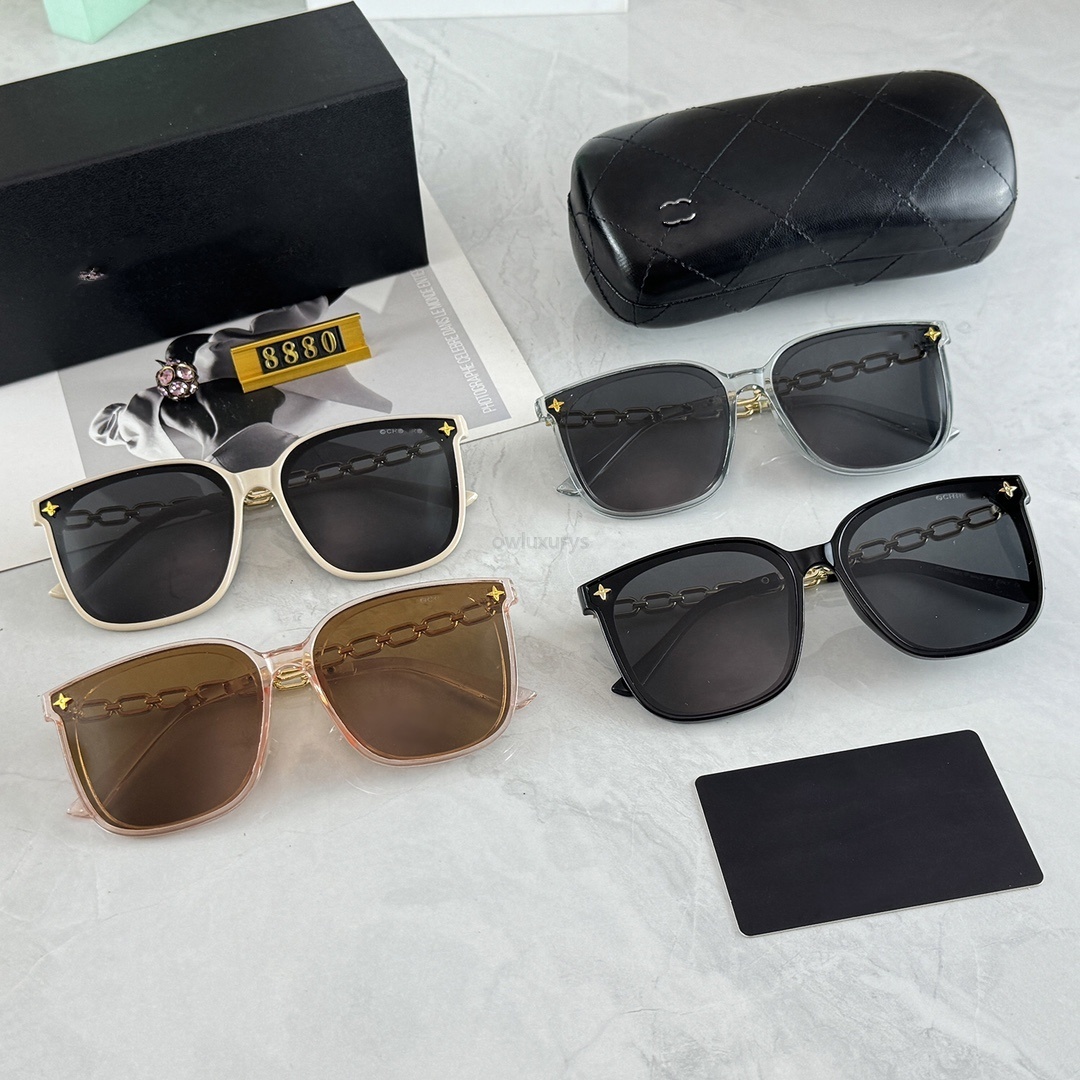 Luxury designer women&#039;s sunglasses woven slim leg design artistic style polarized light farsightedness travel 1:1 quality-image-997876938