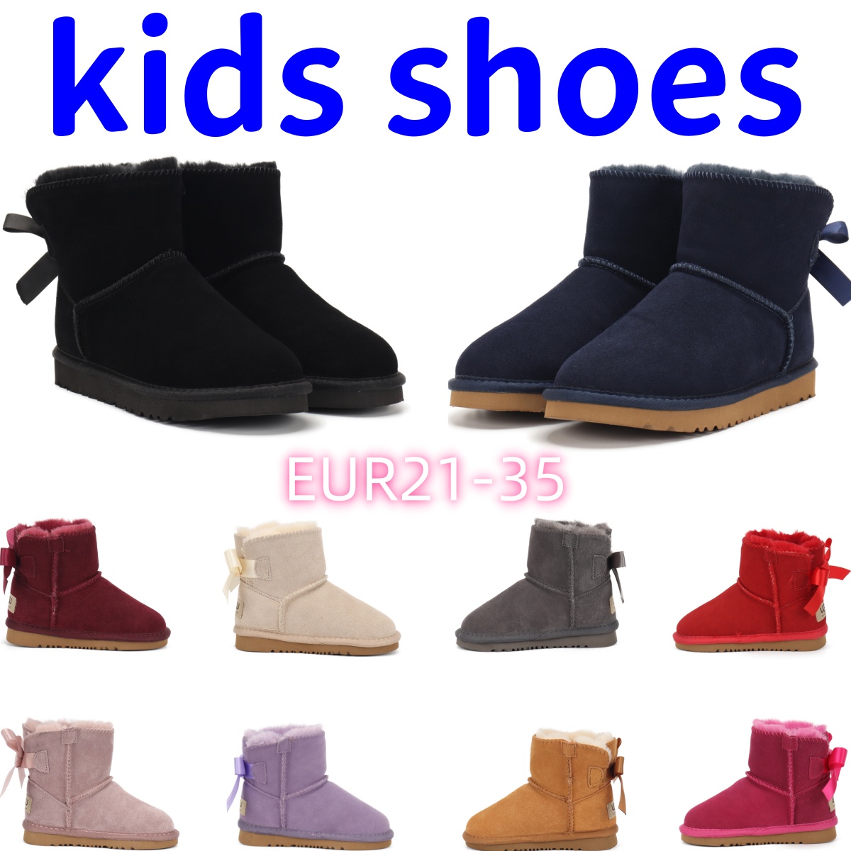 Kids Boots Australia Snow Boot Designer Children Shoes Winter Classic Mini Boot Botton Baby Boys Girls Ankle Booties Kid size 21-35-image-895650286