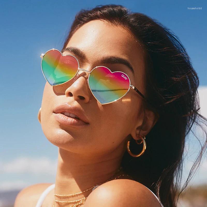 Sunglasses Quay Cycling Women Brand Designer Heartbreaker Sun Glasses For Mirror MTB Shades