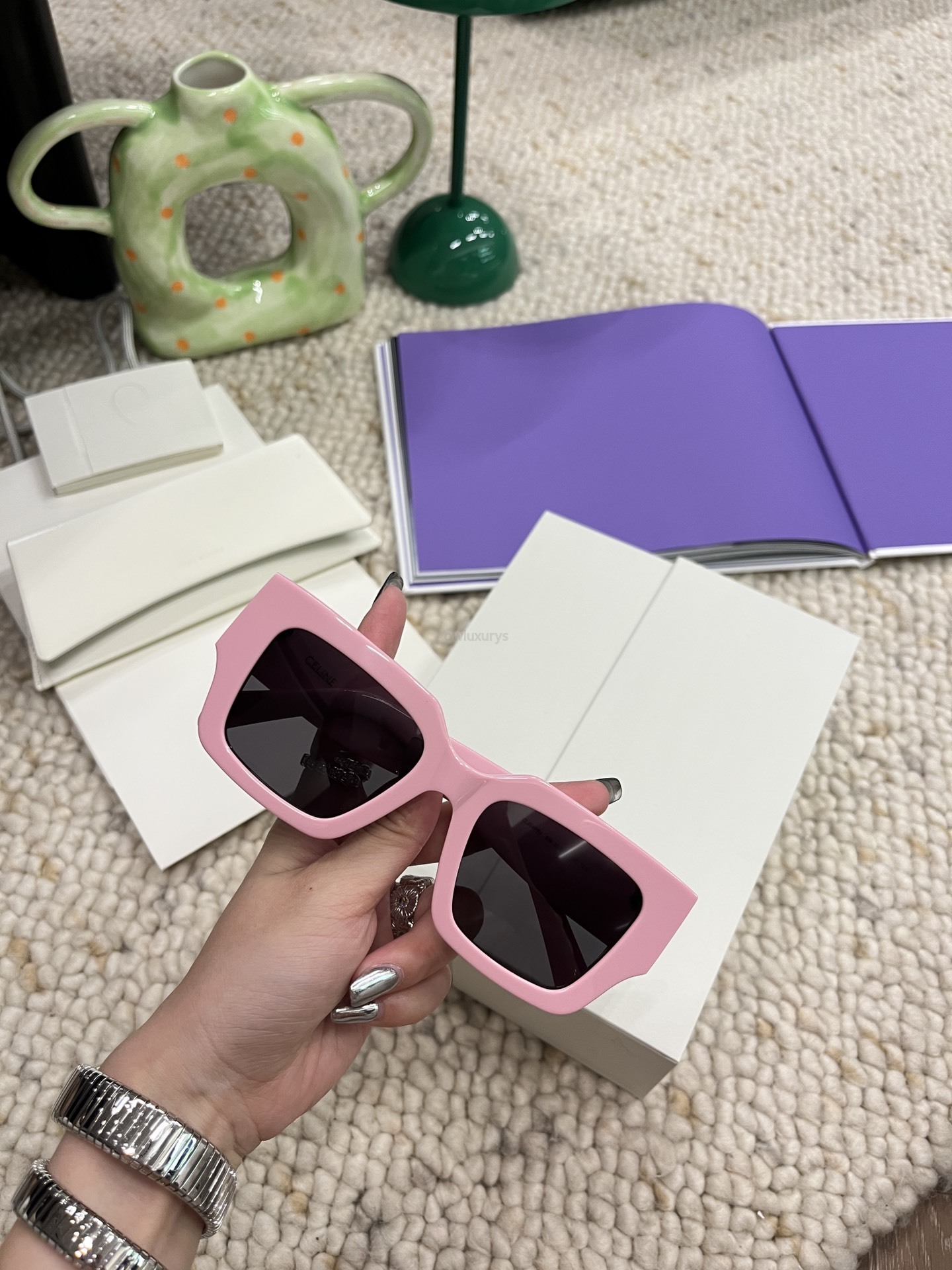Luxury design women's sunglasses gentle first love rectangular full frame details full of exquisite feeling for women quality-image-997848720