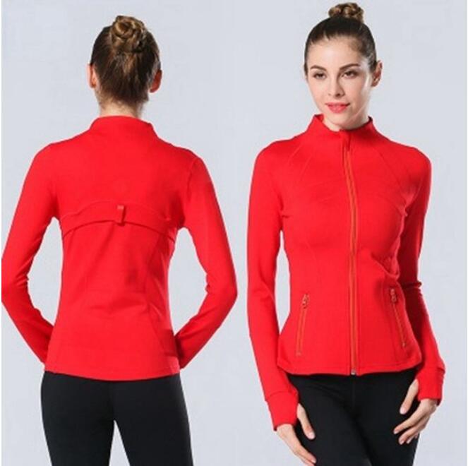 Jackets Designer women for Women Zipper Jacket Quick-Drying Clothes Long-Slve Thumb Hole Training Running Jacket Women Slim Coat Womens L260612