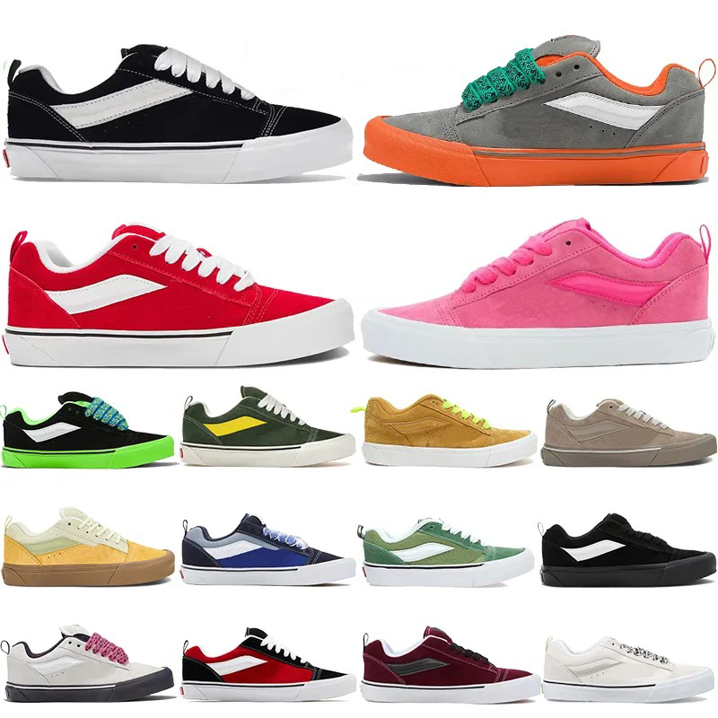 Mens Knu Skool low Classic designer shoes Stack Platform Imran Potato triple Black White Hot Pink Rain Camo Burgundy suede luxury sneakers womens-image-998024237