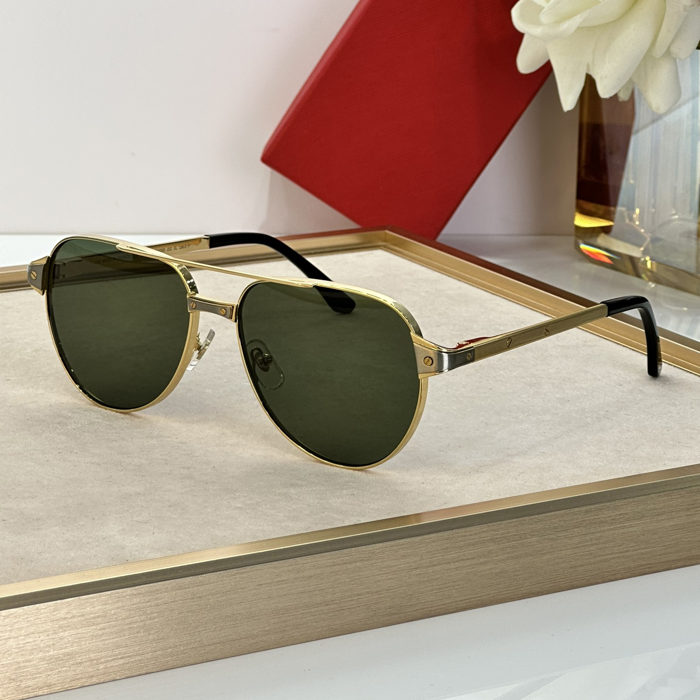 Fashion Sunglasses For Men and Women 0425 Summer Leisure Travel Catwalk Style UV400 Anti-Ultraviolet Retro Plate Oval Metal Full Frame Eyeglasses Ra