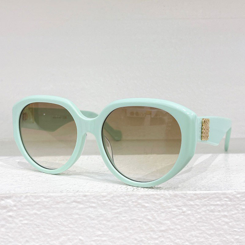Fashion designer Mens Womens oval sunglasses LW40102 Mens summer retro goggles retro style UV resistant CR39 Womens oval acetate fiber frame sung-image-998582049