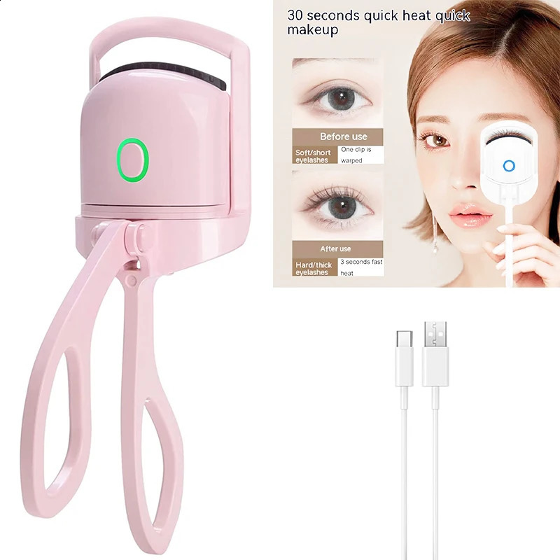 Eyelash Curler Portable Electric Heated Comb Eye Lash Long Lasting Eyelashes Curls Thermal Eyelash Curler Makeup Tools 240701