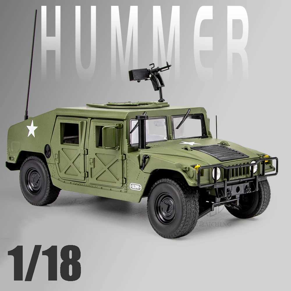 Diecast Model Cars 1/18 Hummer H1 Modified Armored Car Model Toy Alloy Diecasts Collection Off-road Vehicles Model Tank Car Toy for Kids Boys Gif-image-998550907