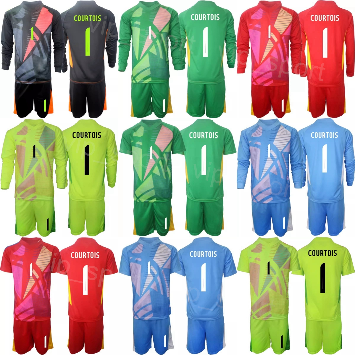 Goalie Long Sleeve Soccer 1 Koen Casteels Jerseys Set 1 Thibaut Courtois 12 Simon Mignolet 12 Thomas Kaminski Goalkeeper Football Shirt 2024 Nati-image-998500165
