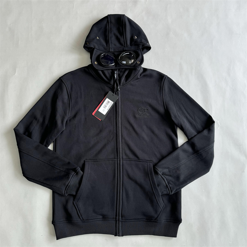 4color Vestes à lunettes à deux verres pour hommes avec fermeture éclair Badge mobile décontracté Pulls Sweatshirts de créateur avec poches Sweat