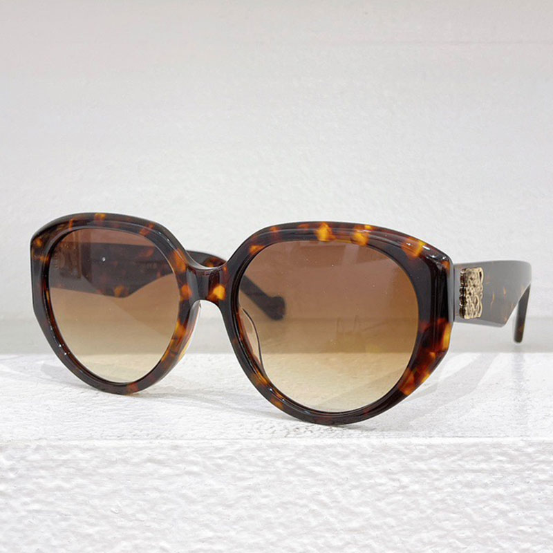 Popular Mens Womens Sunglasses LW40102 Designer Fashionable Summer Goggles Leisure Style UV Resistant CR39 Womens Oval Acetate Fiber Full Frame G-image-998581152