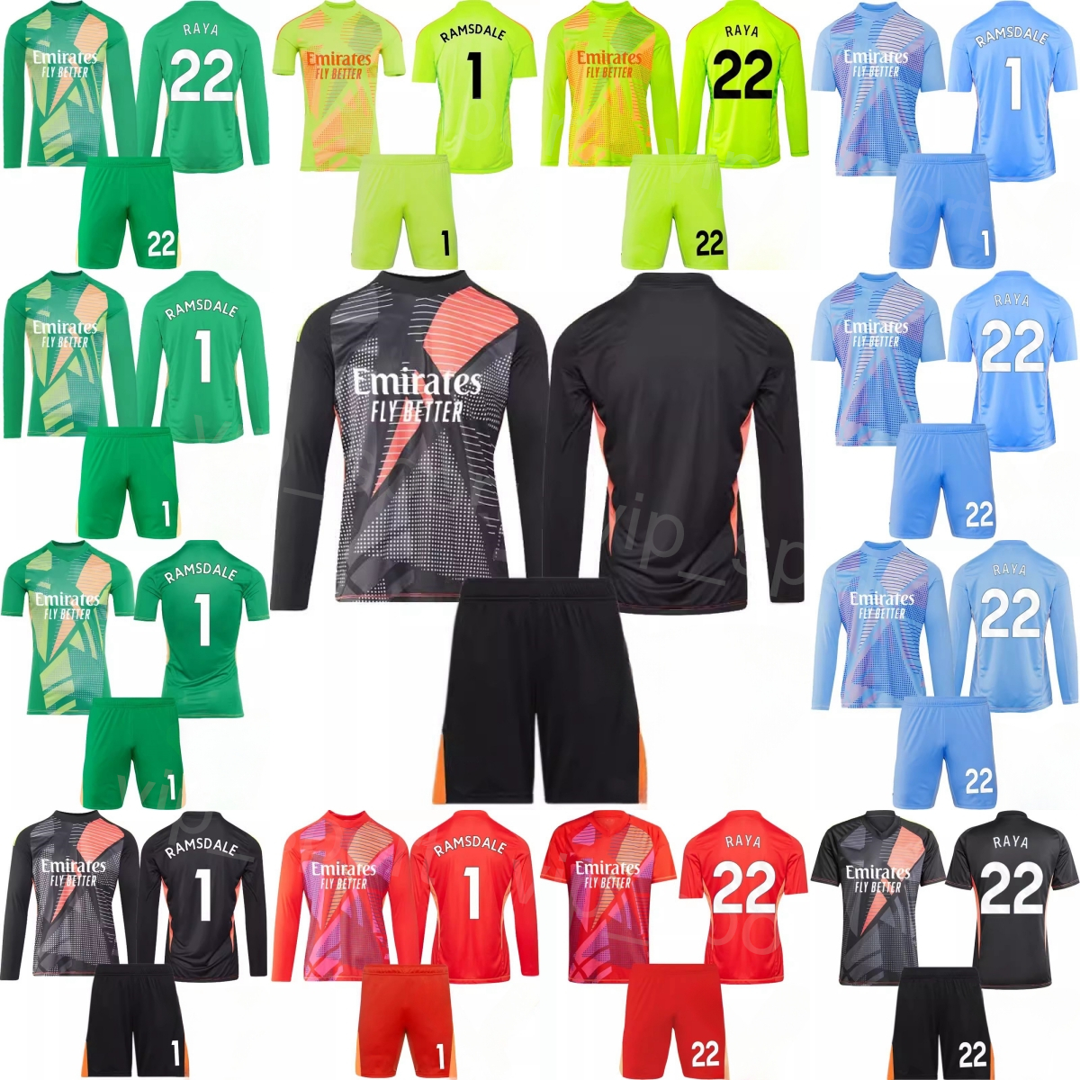 Goalie Long Sleeve Soccer 31 Karl Hein Jerseys Set Arsen Goalkeeper 33 Arthur Okonkwo 1 Aaron Ramsdale 22 David Raya David Seaman GK Football Shi-image-998509249