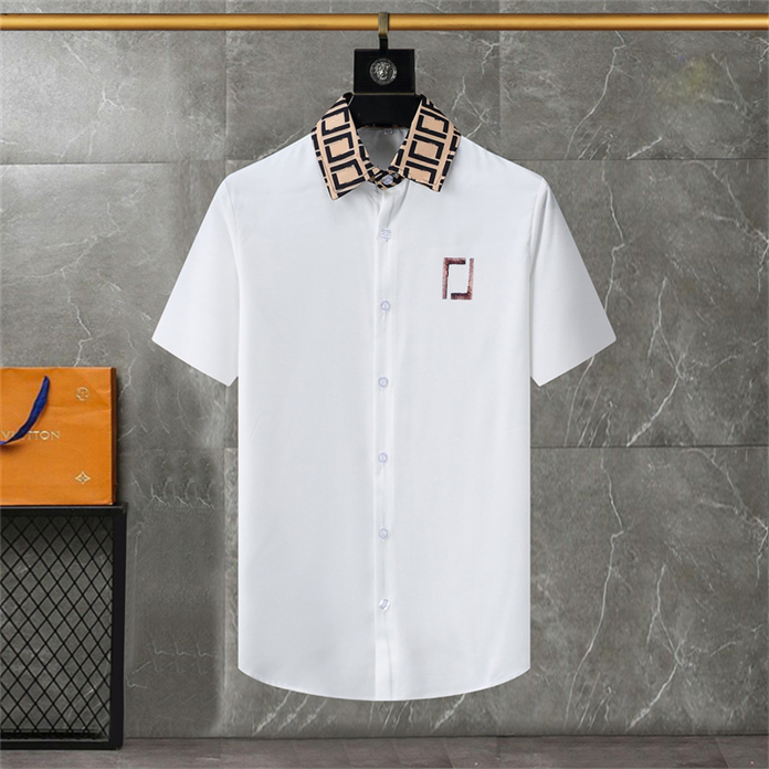 Luxurys Designers Dress Shirt Menswear Fashion Society Black Men Solid Color Business Casual Mens Long Sleeve M-3XL L032-image-998410670