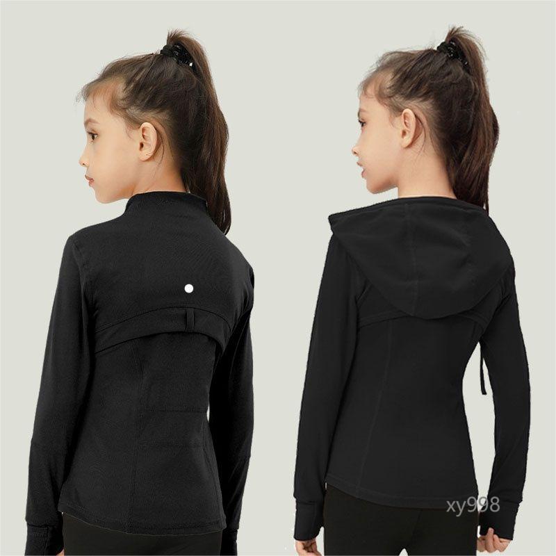 Kids Yoga Jacket Long Sleeve for Girls School Breathable Zipper Coat Fleece Children&#039;s Fintness Sports Girls Keep Warm ll1120-image-999001040