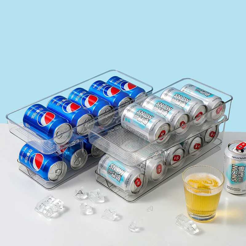 Utensil Racks Refrigerator Organizer Bins Soda Can Beverage Bottle Holder Fridge Organizer Pantry Organizer kitchen Storage Rack Container S24730-image-998925044