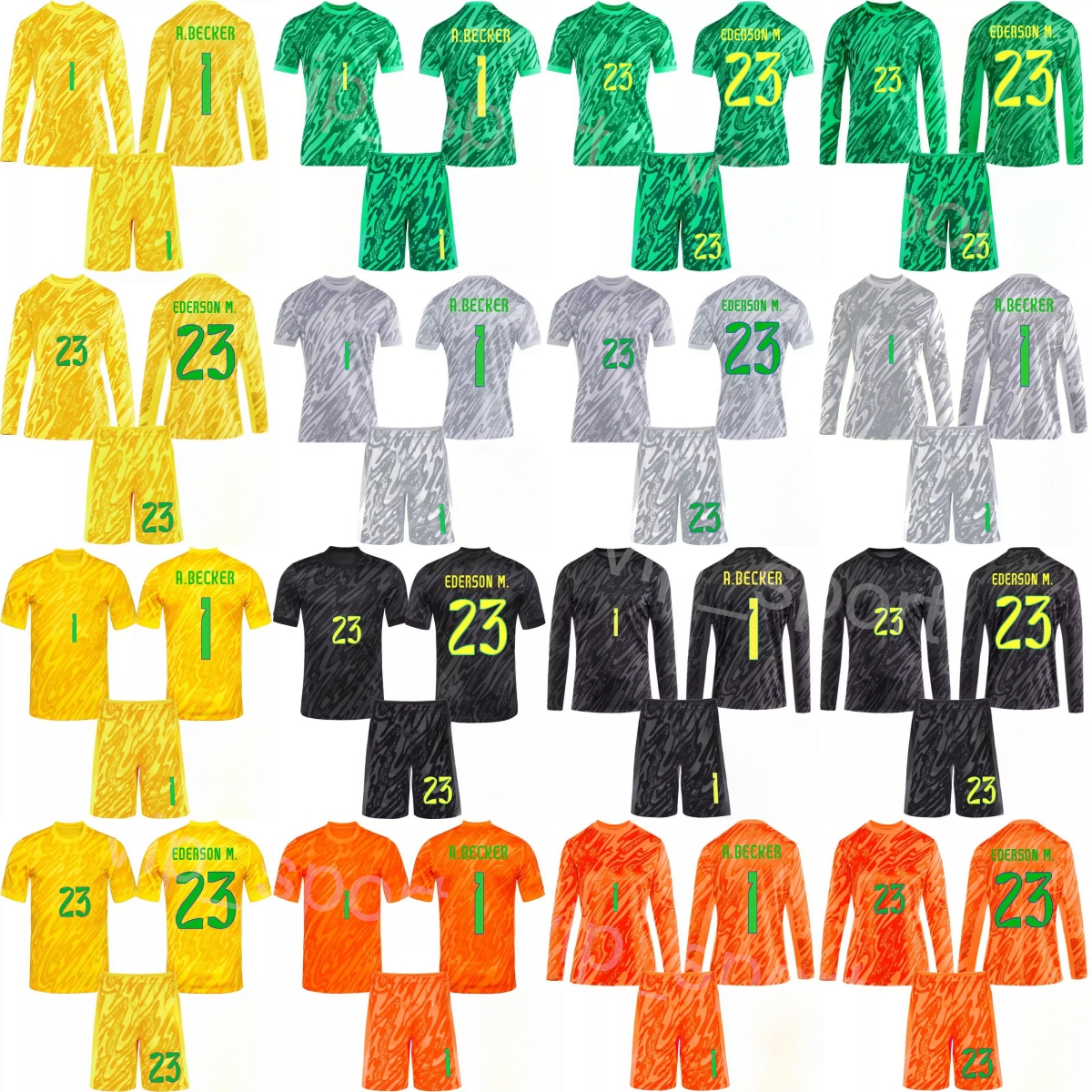Goalie Long Sleeve 12 Bento Soccer Jerseys Set Brasil Goalkeeper Rafael Alisson Becker Ederson Moraes Lucas PerriTaffarel Football Shirt Kits 202-image-998864633