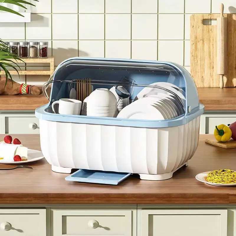 Utensil Racks Kitchen Dish Drainer Rack With Removable Drip Tray Utensil Drying Holder Washing Up Drainer Rack Plate Organiser for Kitchen S24730-image-998961900