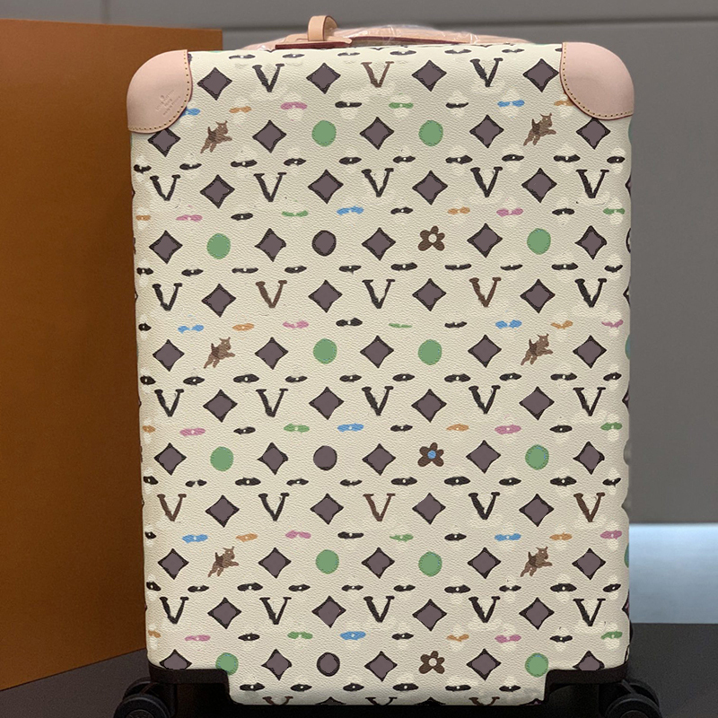 Designer Luxury Travel Case Large Capacity Beige Handle Ultra Light Universal Wheel Letter Travel Case Travel Case-image-998873133