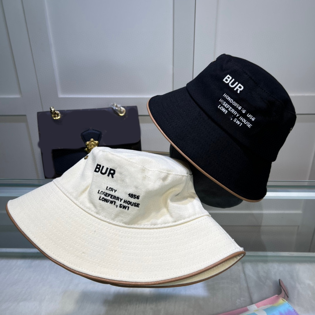Chapeaux à bord large chapeau de seau de créateur avec logo pour femmes LUXURIE COTTON Lettre d'été 23SS