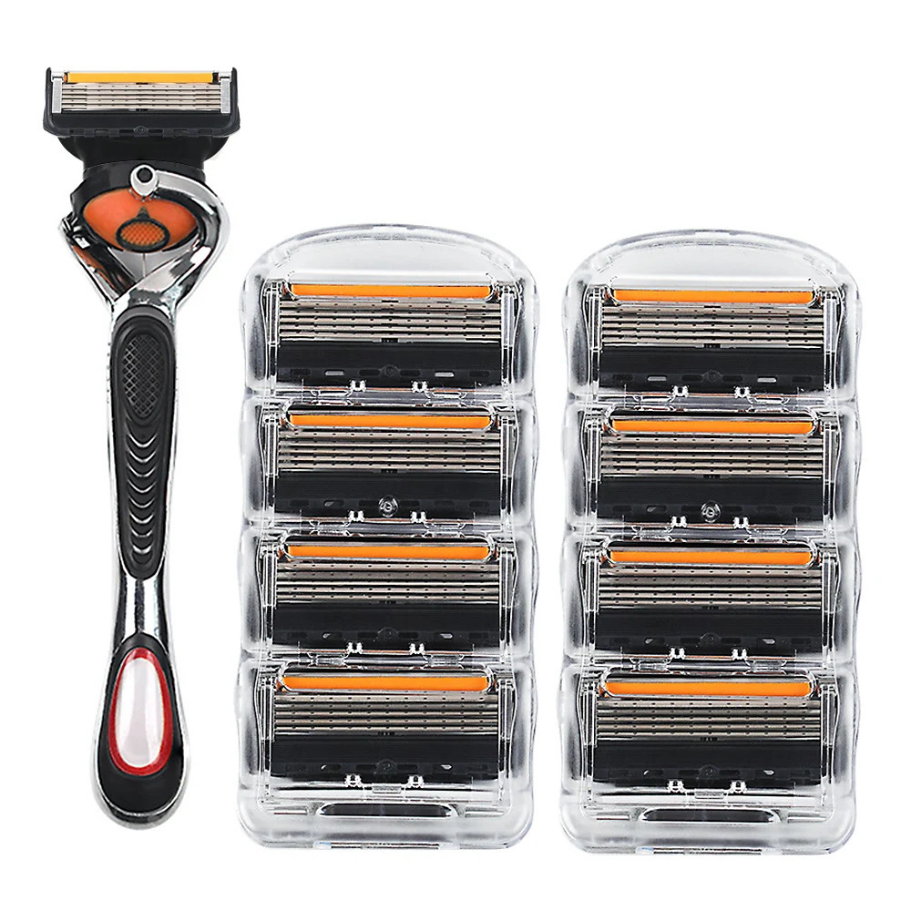 High quality 5-layer shaver manual shaver blade for mens shaver replacement blade and shaver holder set 240703