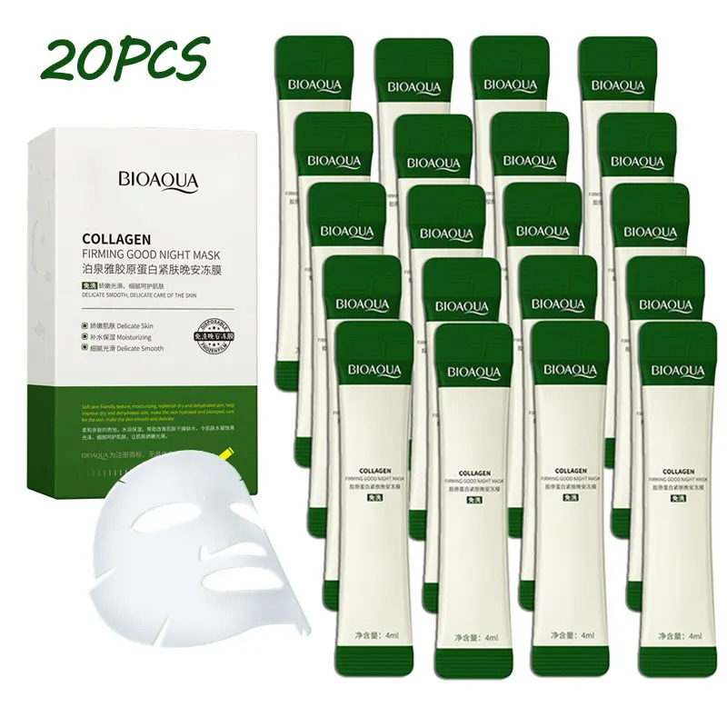 20 pieces/batch of collagen enhanced night sleep mask oil control fur improvement no washing one-time sleep mask 240702-image-998724358