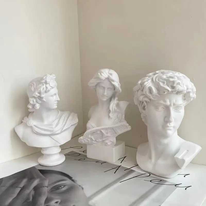 Other Home Decor ERMAKOVA 15cm David Statue Head Portraits Mini Gypsum Michelangelo Home Decoration Resin Art Craft Home Decor sculptureF2407-image-998977975
