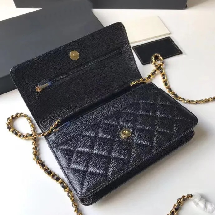Fashion Selling Classic Upgraded magnetic hardware womens chain wallets Top Quality Sheepskin Luxurys Designer bag Coin Purse Card Holder With bo-image-998952433