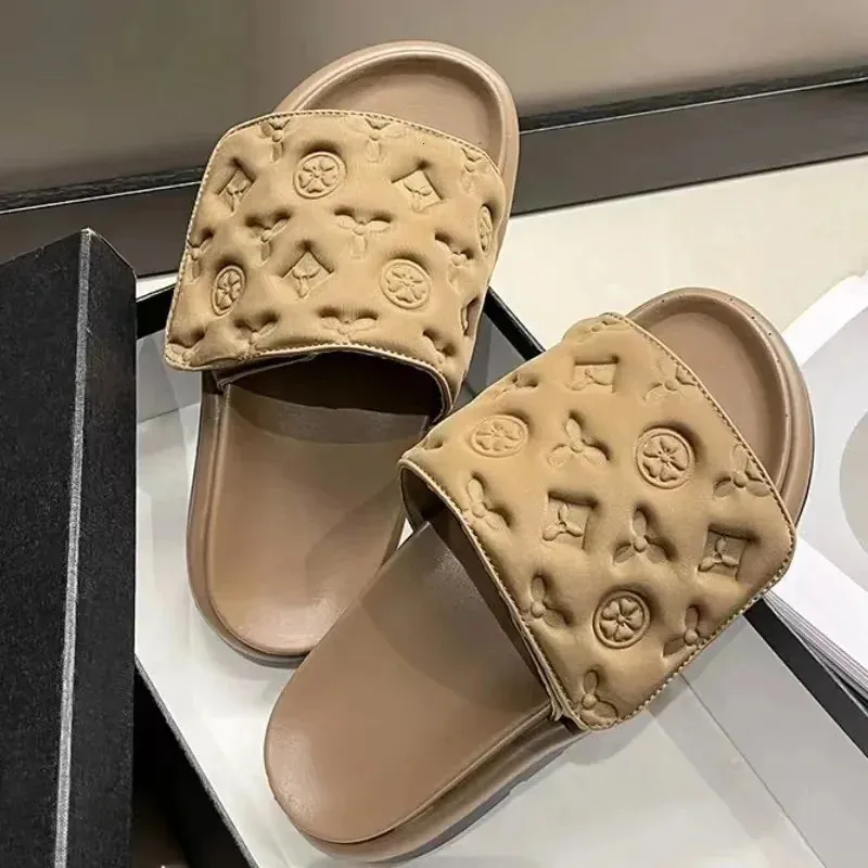 Flat Luxury Designer Shoes Summer Brand Desinger Fashion Women Sandal Casual Slides Slipper Outdoor Female Flip Flops 240605-image-999183251