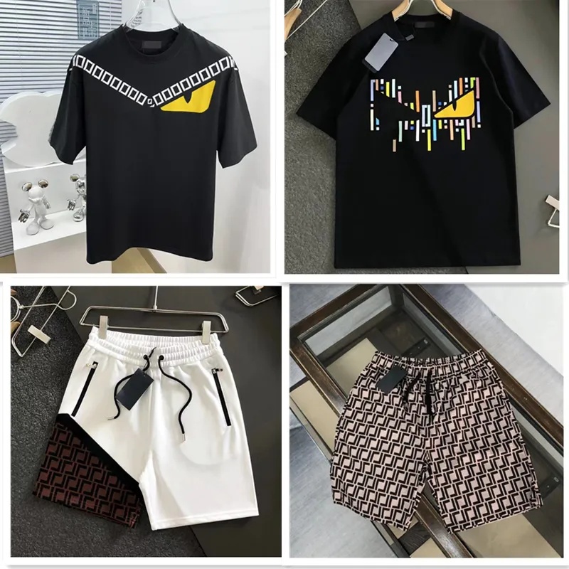 Mens t shirt designer shirt shorts combination set mens tees High quality tops summer fashion casual pure cotton letter print couple's same