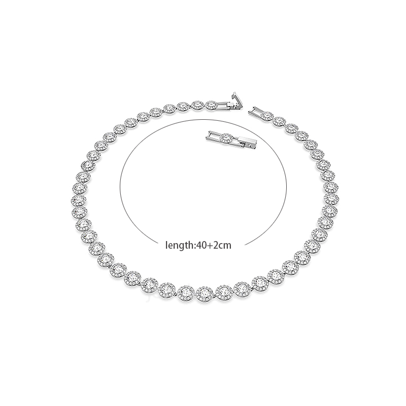 luxury classic tennis bracelet designer for women plated silver gold necklace navy blue Austria crystal diamond bracelets designer jewelry woman men