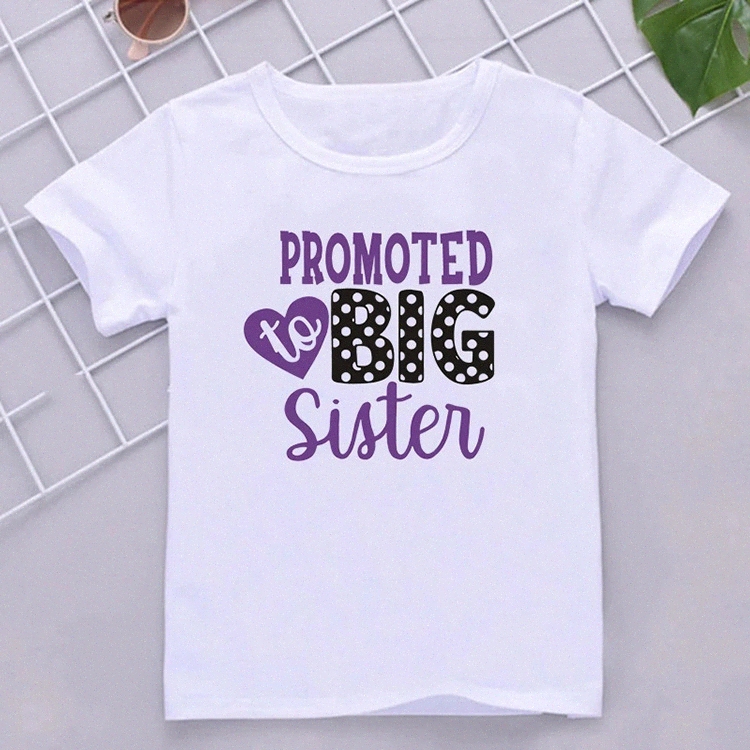 Kids T-shirts Short Sleeve boys Clothes Big sister brother letter Printed Girls Toddler Tshirts Children Youth Tees Summer Tops Pullover White 05-image-999275676