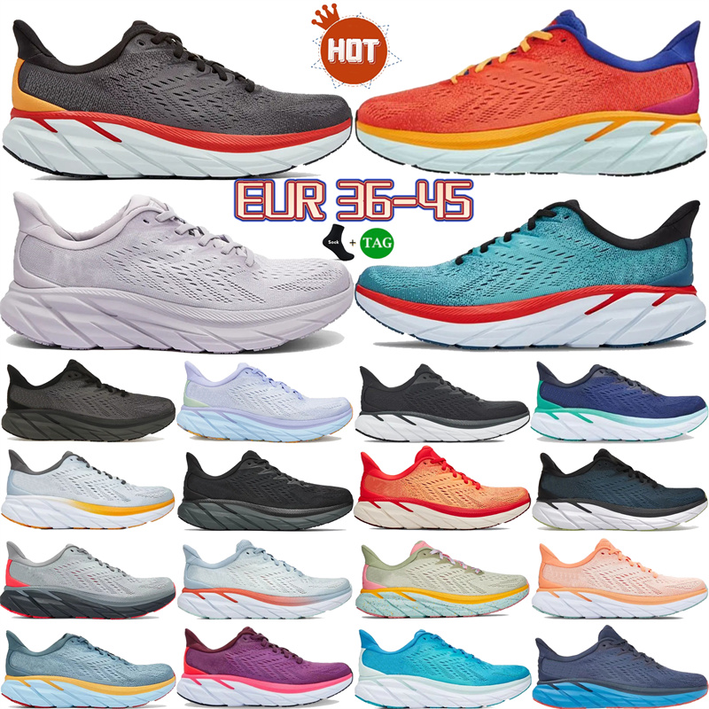 Clifton 8 mens designer shoes womens casual sneakers lunar rock Black White Anthracite Red Copper men low sports trainers women runner sneakers B-image-999218604