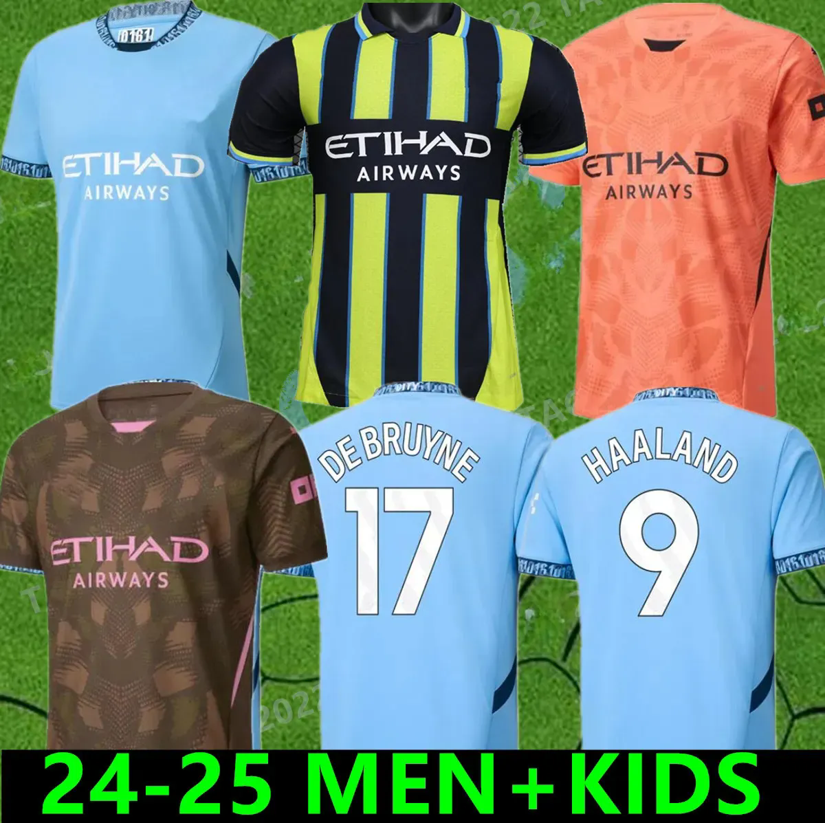 24 25 Haaland Soccer Jersey de Bruyne Phillips 2024 2025 GRENISH FERRAN MAHREZ FODEN BERNARDO JOAO CNUSELO Z RODRIGO FOOTBALL CHIRT Men Kit Kit K