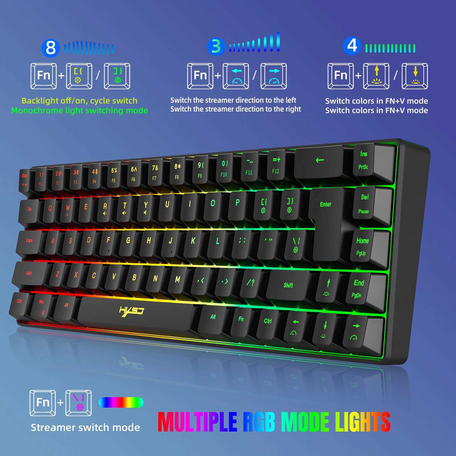 Keyboard Mouse Combos Keyboard and Mouse Combo Wired Treamer with Lighting Modes Mini Wired Gaming Membrane Keyboard Wireless Mechanical Mouse-image-999331235