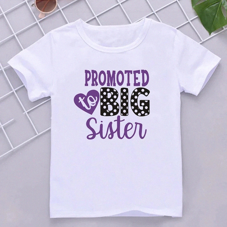 Kids T-shirts Short Sleeve boys Clothes Big sister brother letter Printed Girls Toddler Tshirts Children Youth Tees Summer Tops Pullover White j9-image-999289053