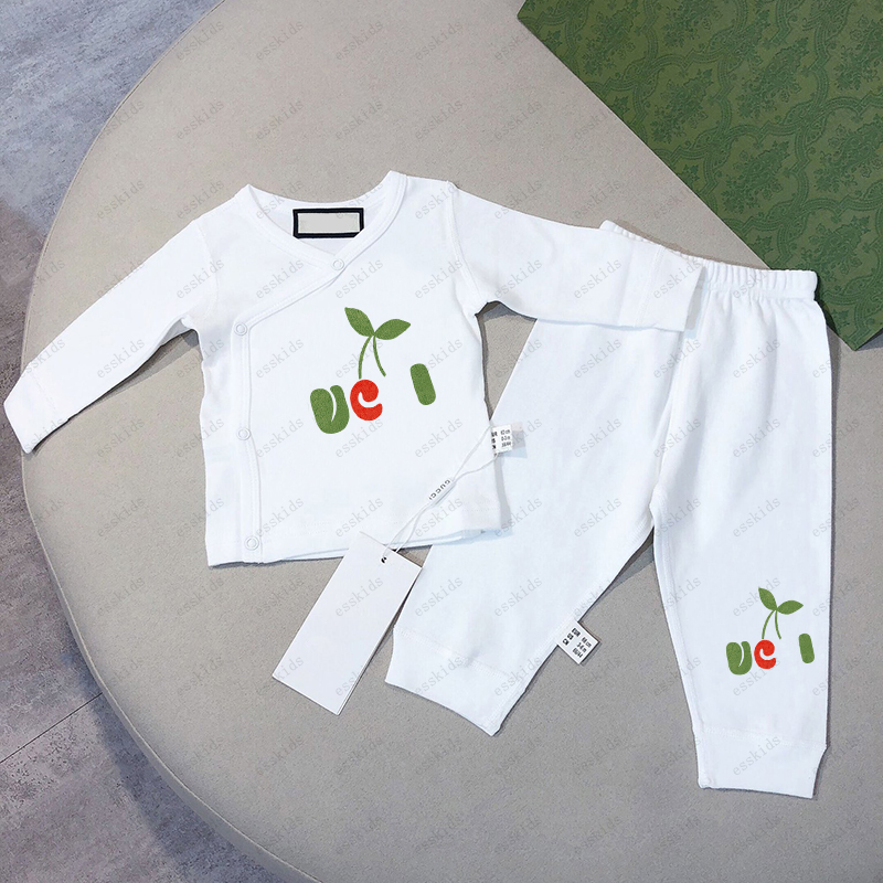 Ensembles de vêtements nouveau-nés pour enfants de créateurs de créateurs de vêtements filles garçons 100 coton long slve enfants marque lettre i
