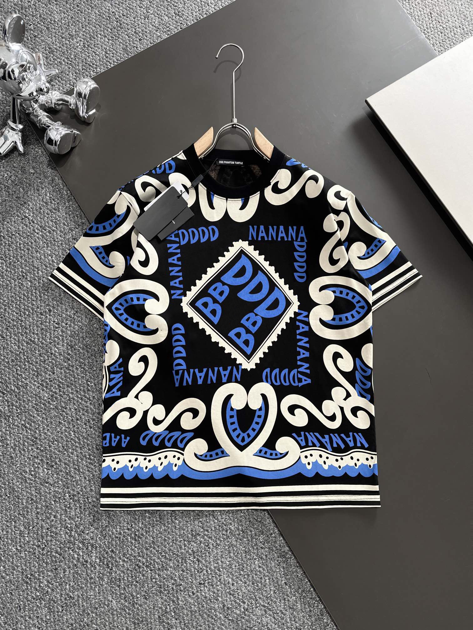 Mens Designer T shirt Italian Milan Fashion Logo Print T-shirt Summer Black White T-shirt Hip Hop Streetwear 100% Cotton Tops Plus size D1129-image-999917551