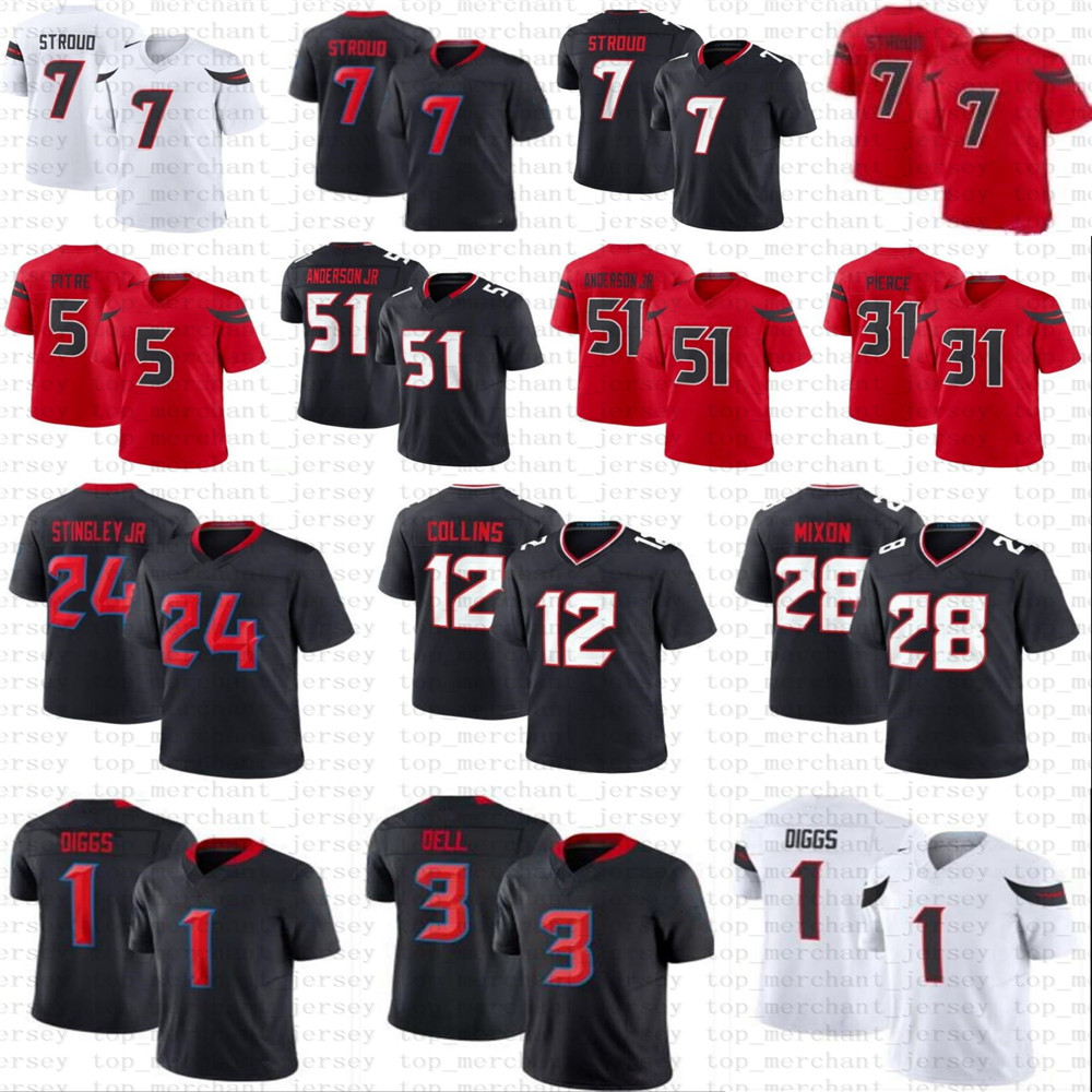 7 CJ Stroud Football Jersey Stefon Diggs Will Anderson Jr Tank Dell Danielle Hunter Joe Mixon Cade Stover JJ Watt Nico Collins Dalton Schultz Kam-image-998595868