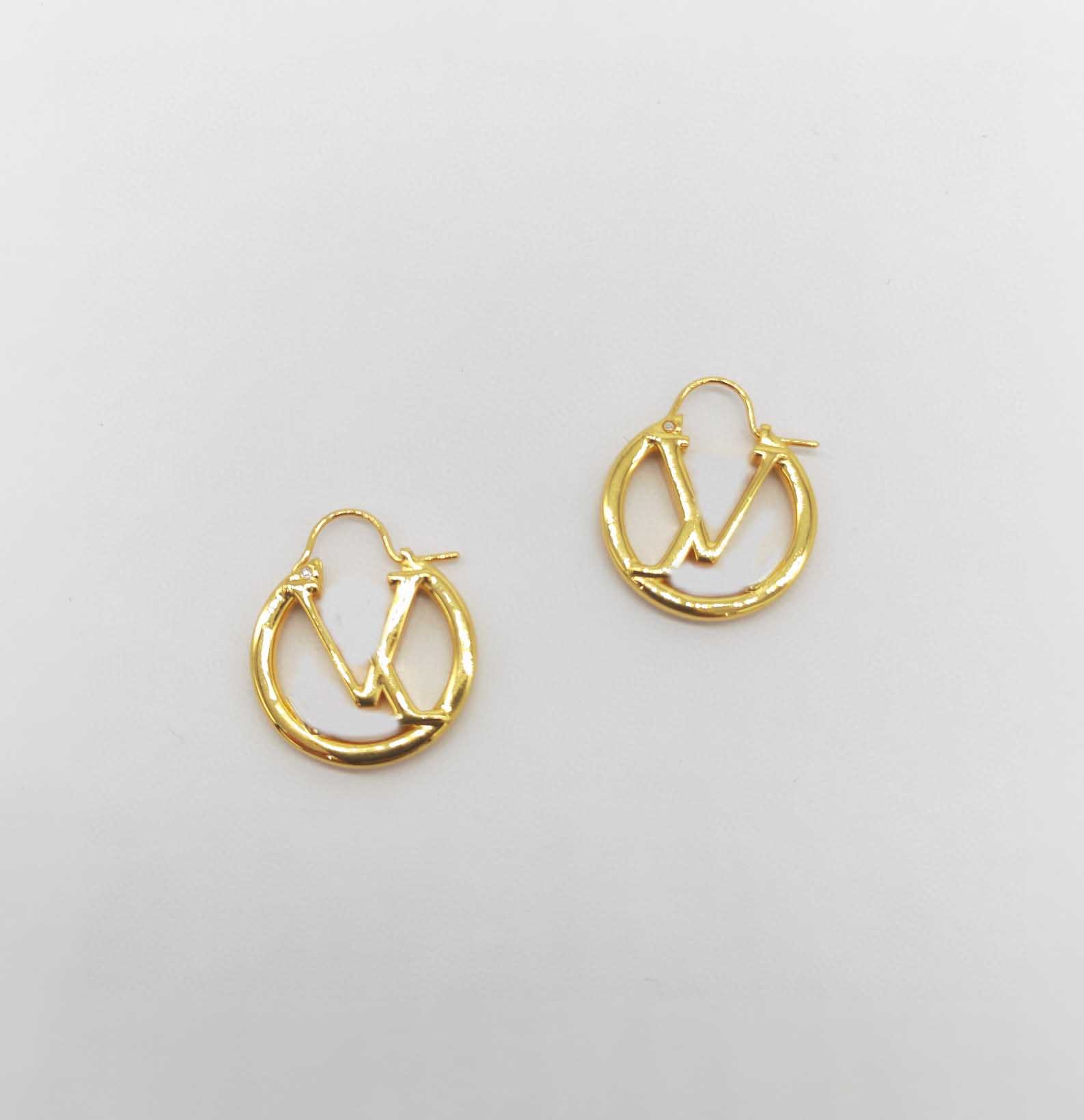 Luxury quality charm drop earring with words desinger jewelry in 18k gold plated have stamp box PS6089